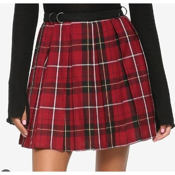 Hot Topic Girls Plaid Skirt Size Medium Punk Goth Emo School Girl NWT - Picture 1 of 6
